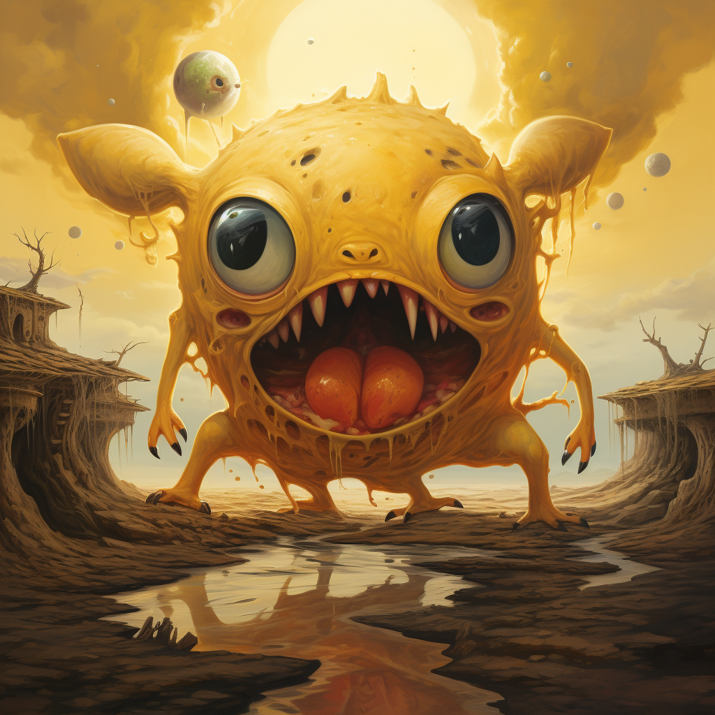 Fearful Pokemon in Dalí's Style