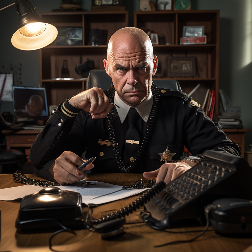 Fearful General Manager at Office Desk