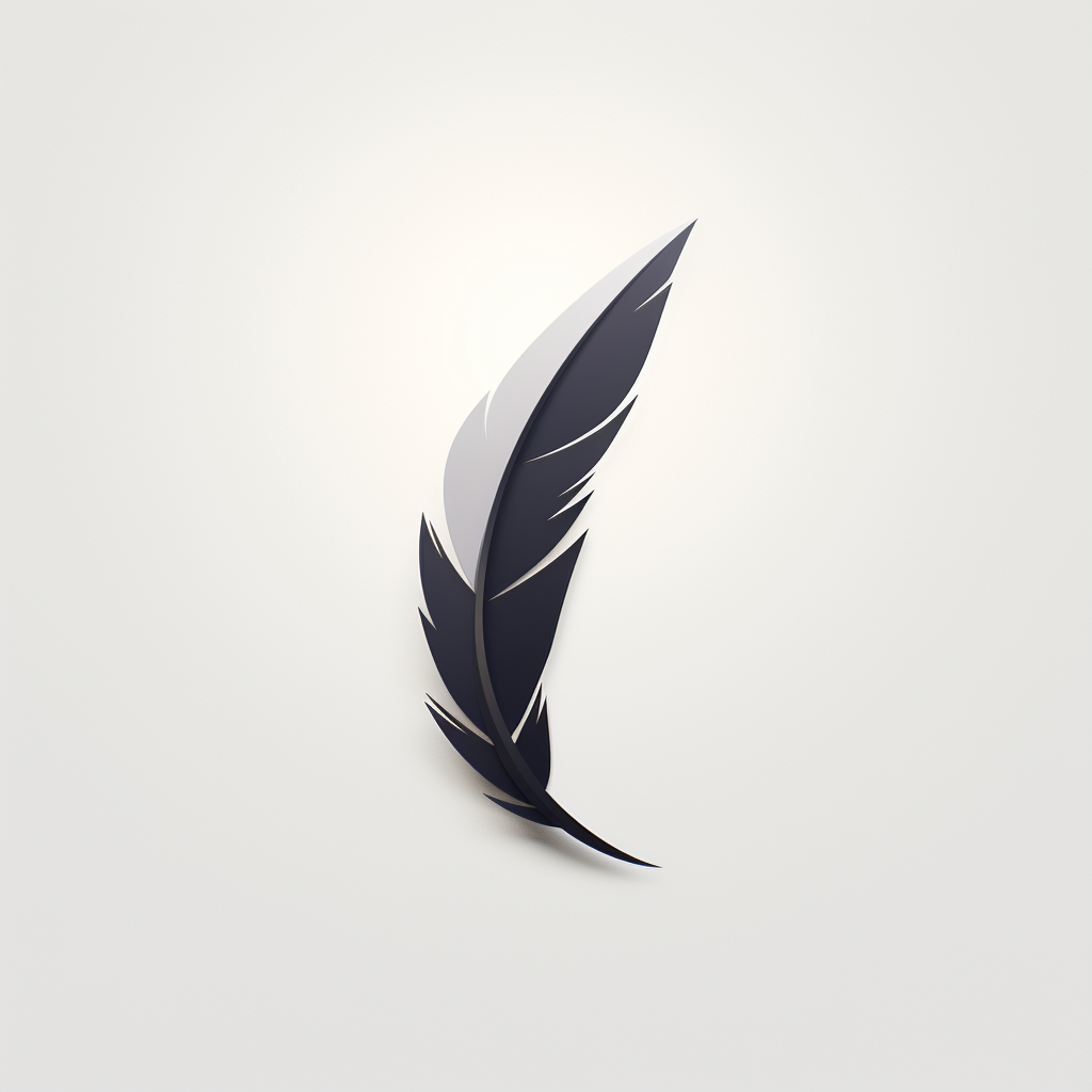 Minimalist Feather Logo Design