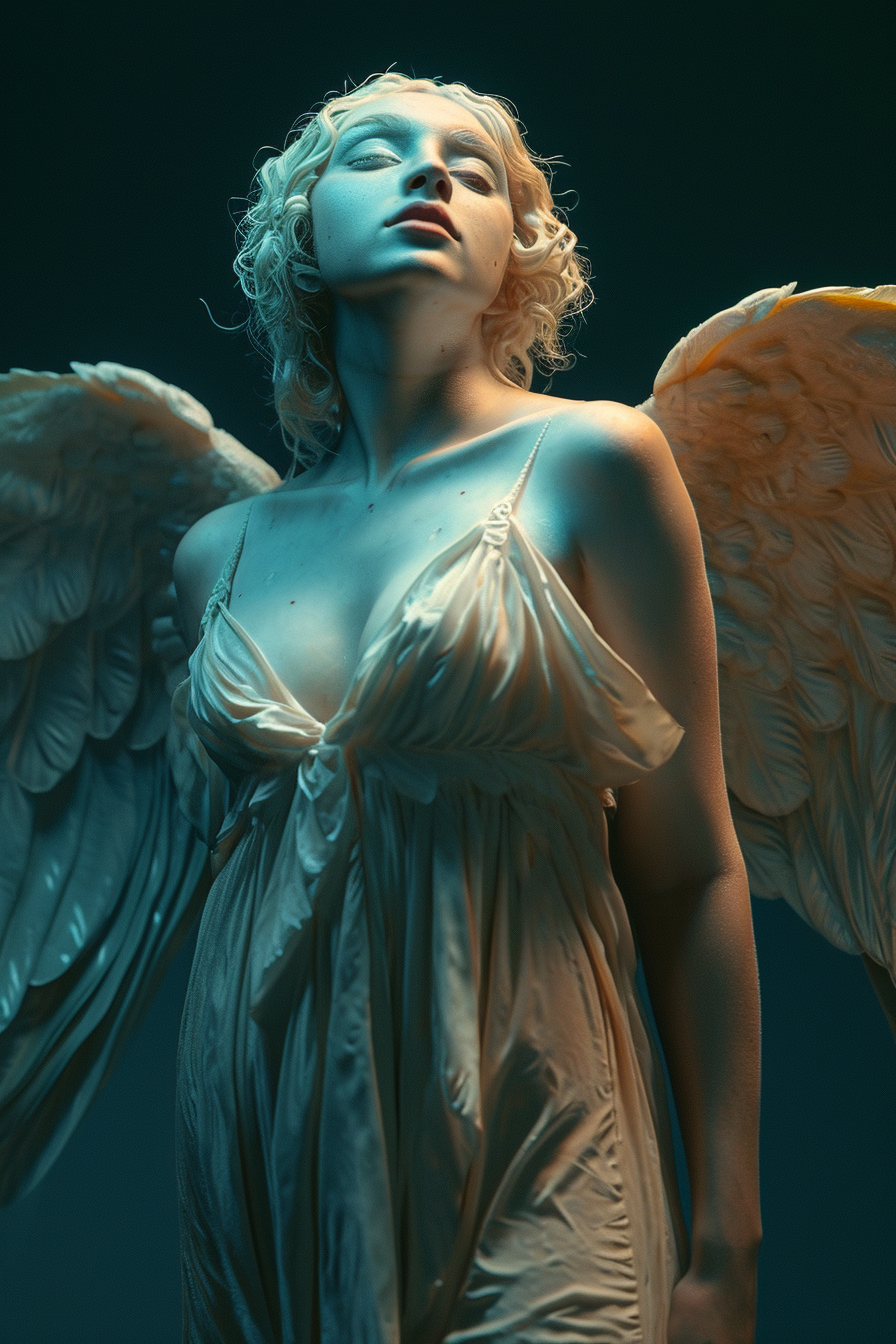 Fullbody Shot of Ethereal Female Angel