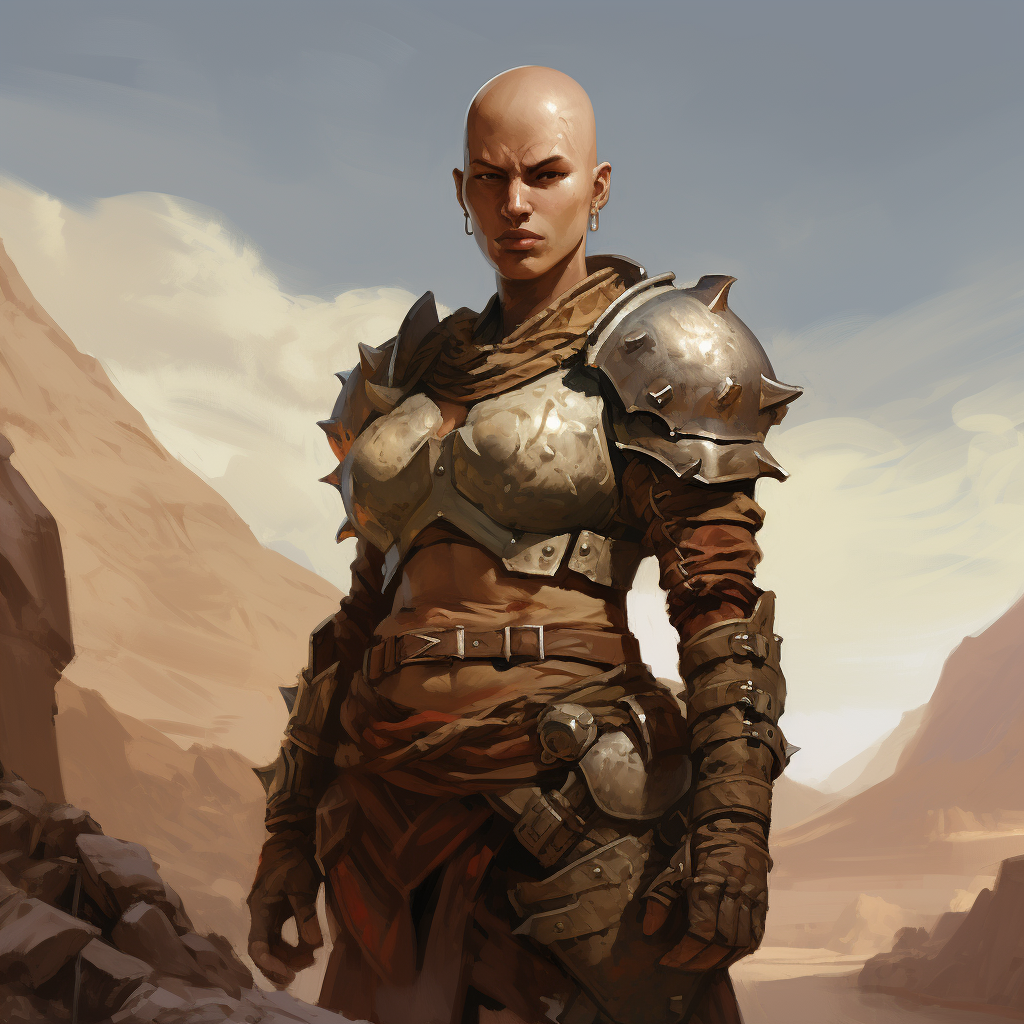 Powerful Female Bald Goliath in DND  ?‍?