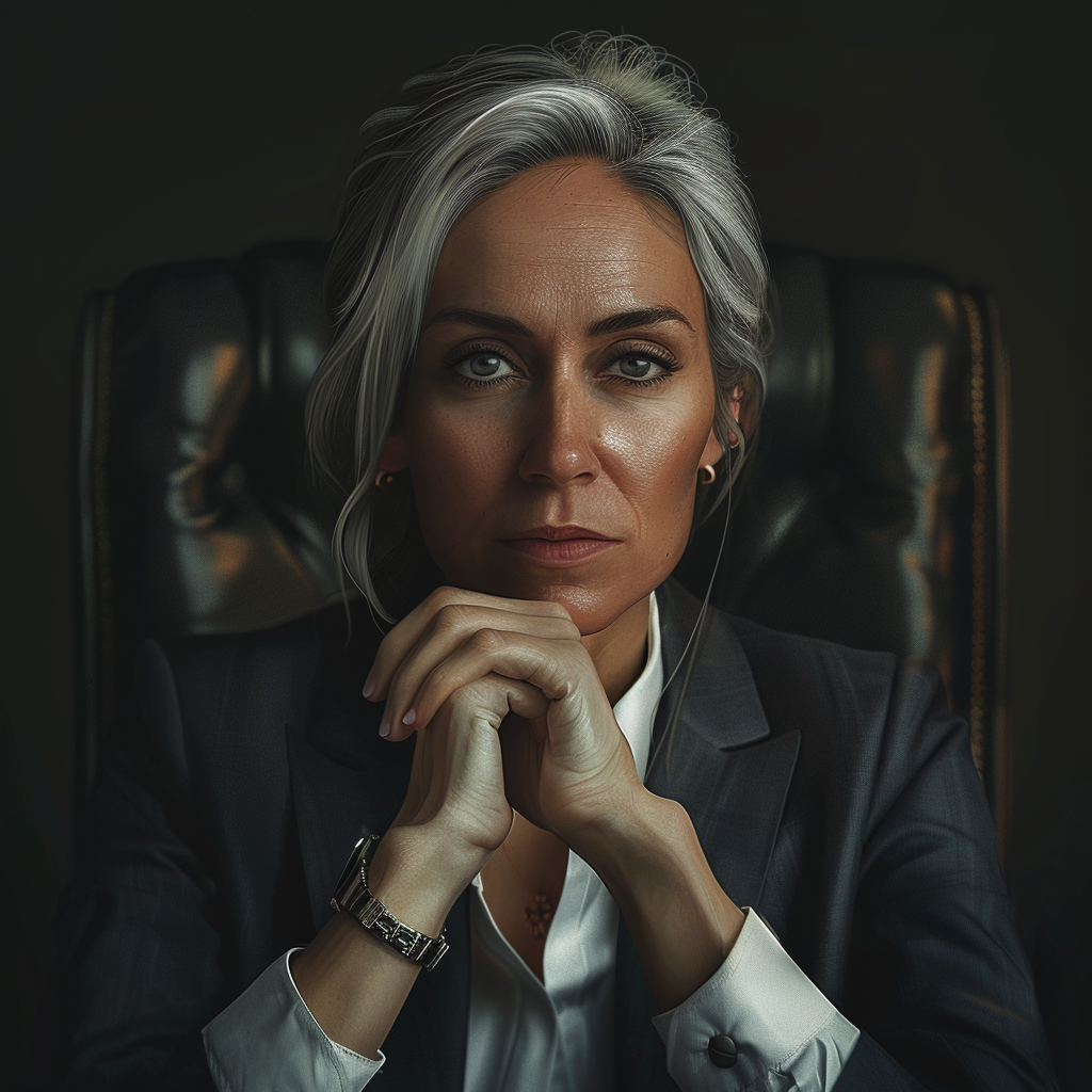 Female CEO Black Background