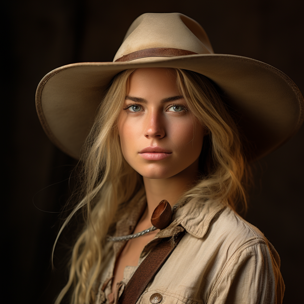 Female Cowboy with Blonde Hair