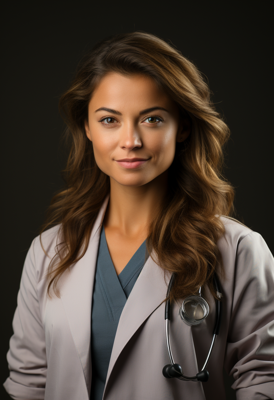 Smiling female doctor with stethoscope