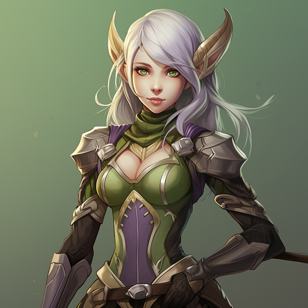 Female Elf Adventure Determination Avatar