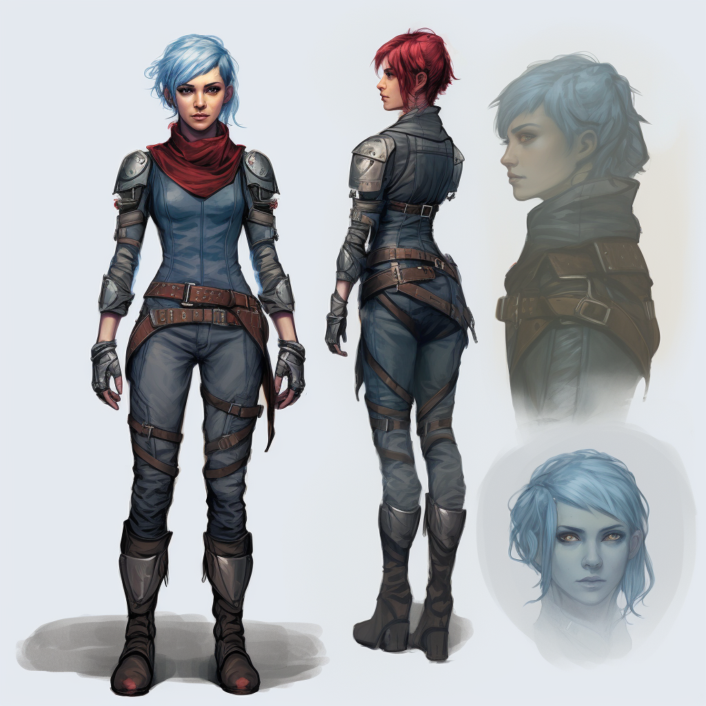 Illustration of a Female Elf Rogue  ?