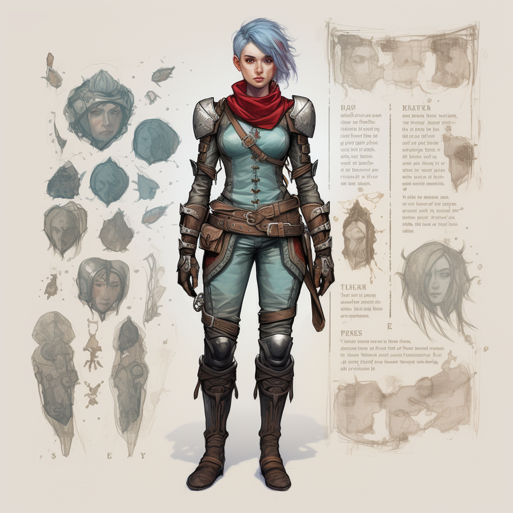 Illustration of a Female Elf Rogue