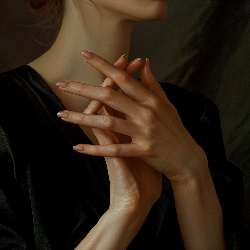 Female Hands Shushing Gesture Realistic