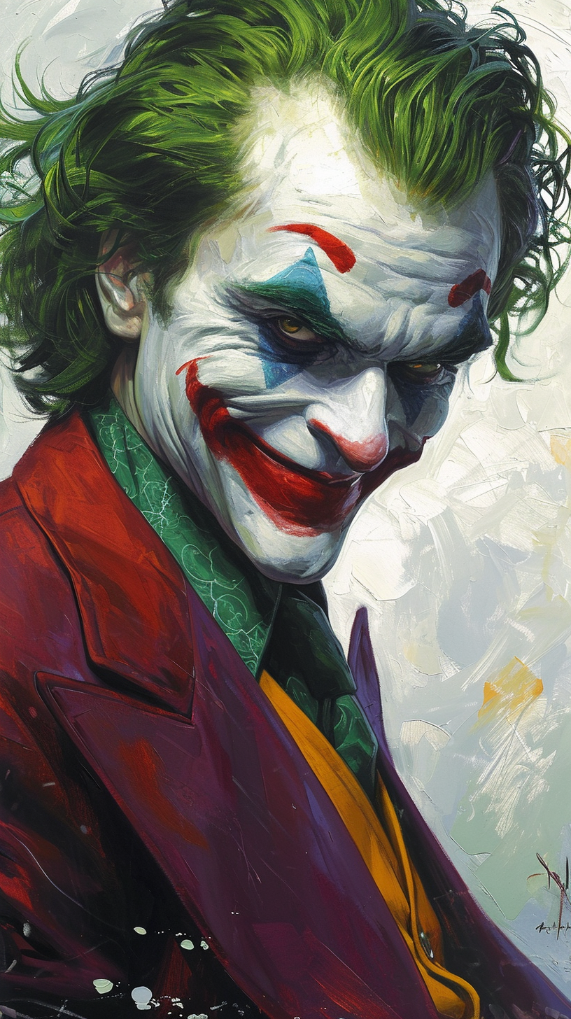 Ultrarealistic female Joker comic art