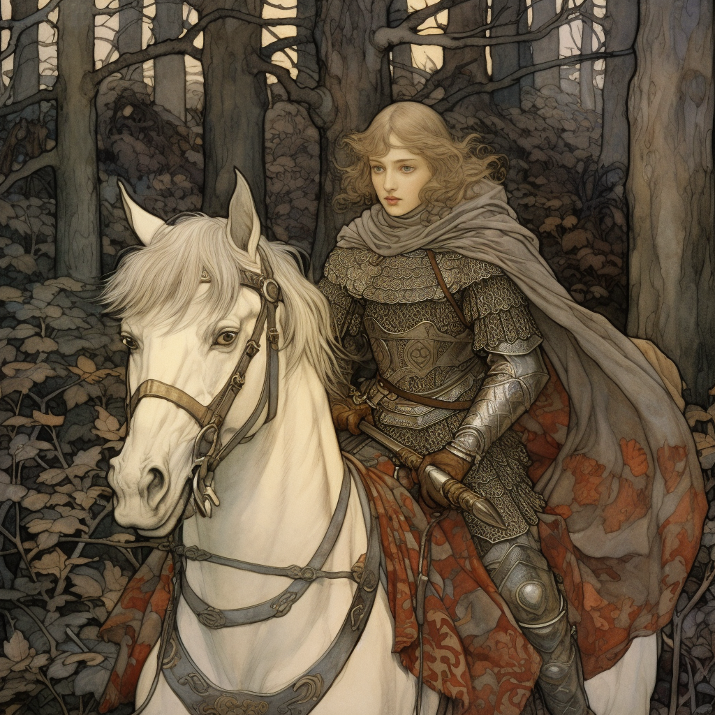 Female Knight embarking on a Quest