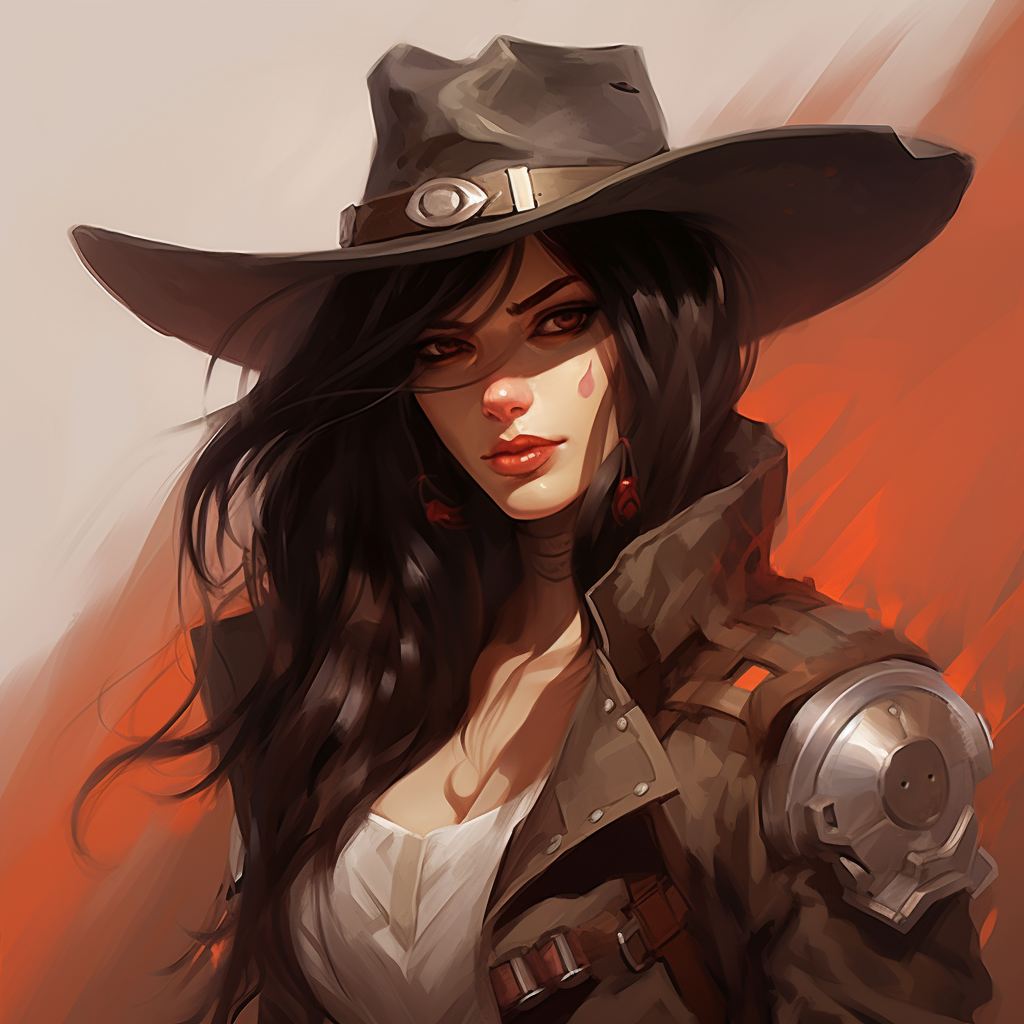 The stunning female version of Mcree from Overwatch