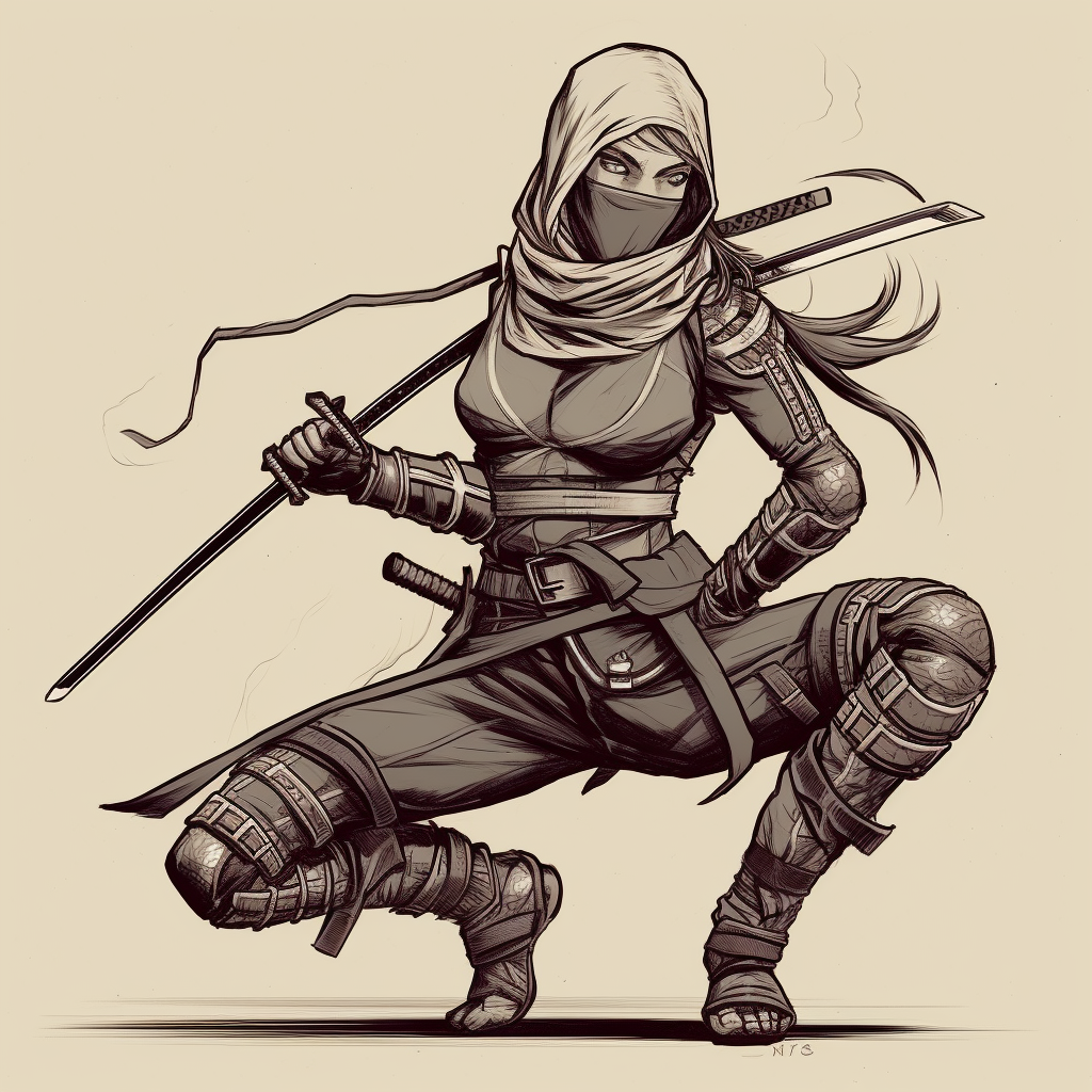 Female ninja artwork illustration ?