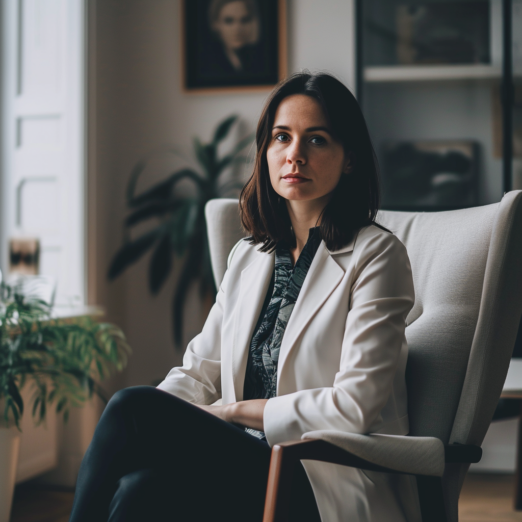 Female psychologist in modern office