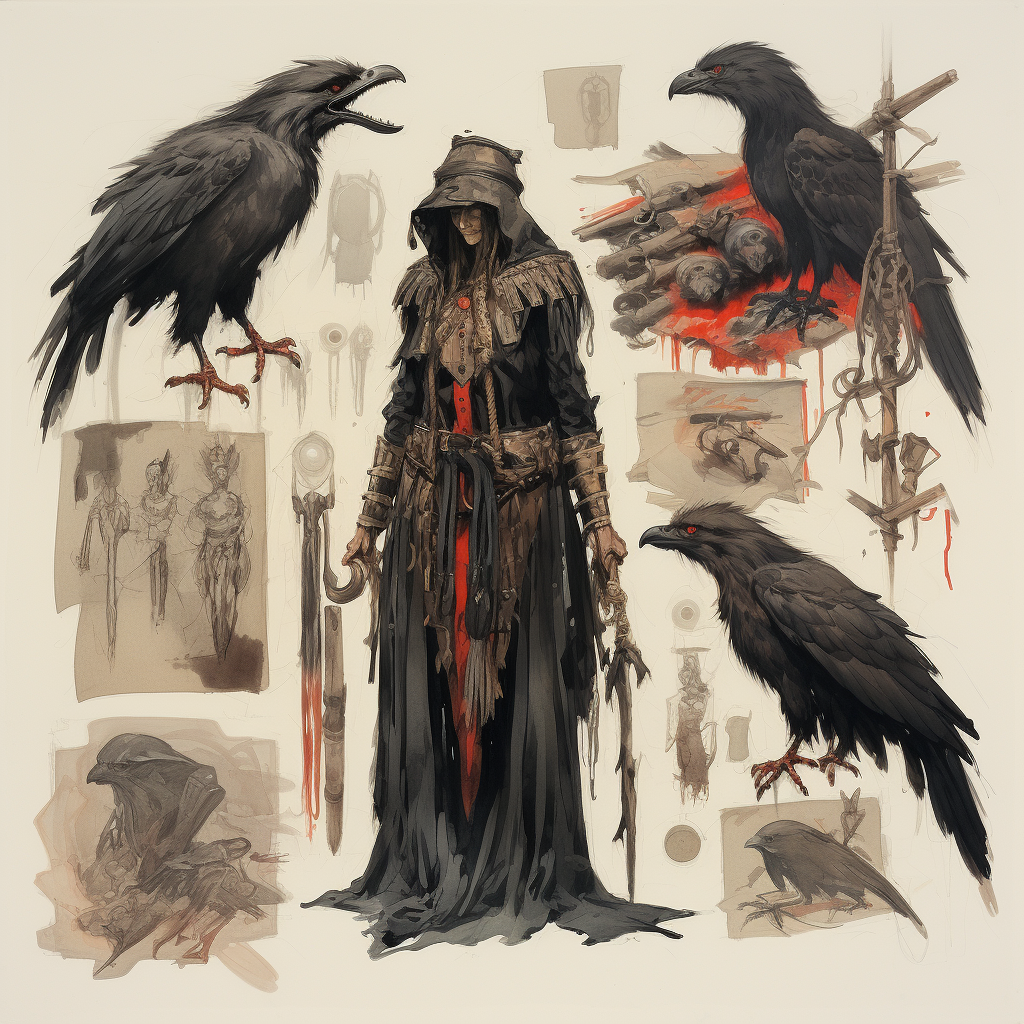 Female raven god of death and war