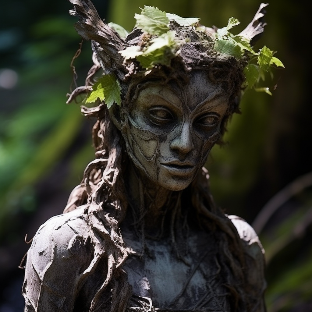 Female Satyr with One Eye Covered