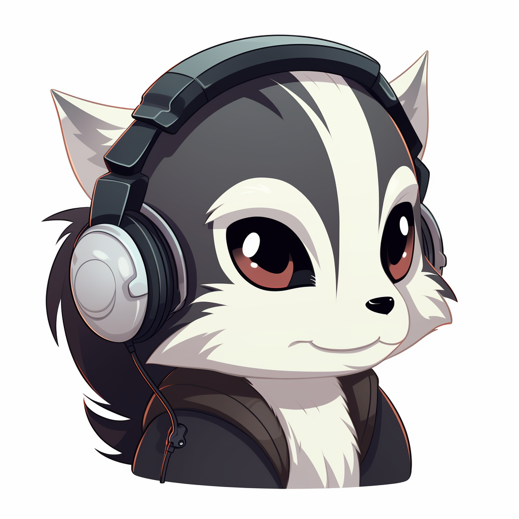 Female badger chatbot avatar with headset