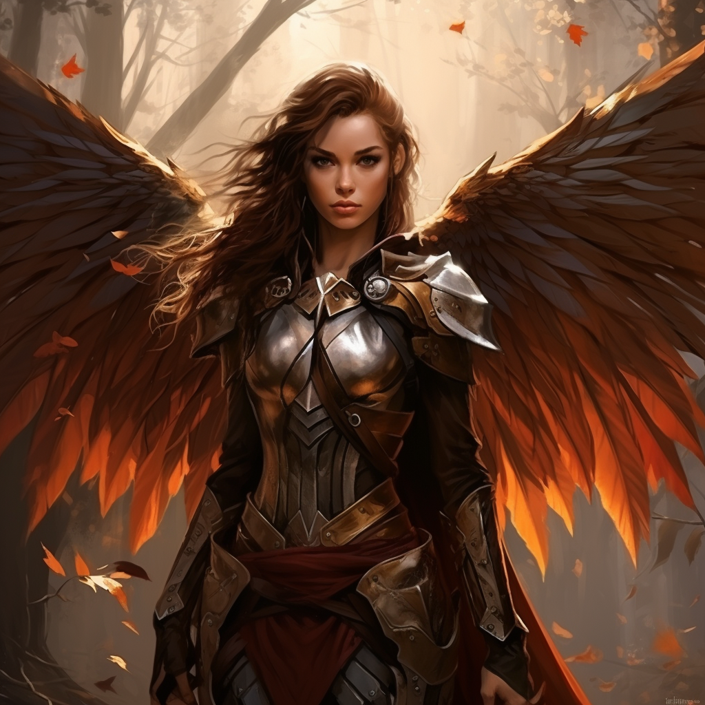 Female with Brown Hair, Daggers, Fairy Wings