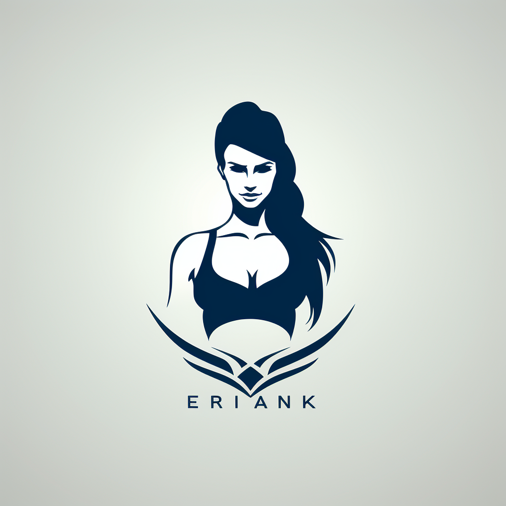 Female fitness trainer logo