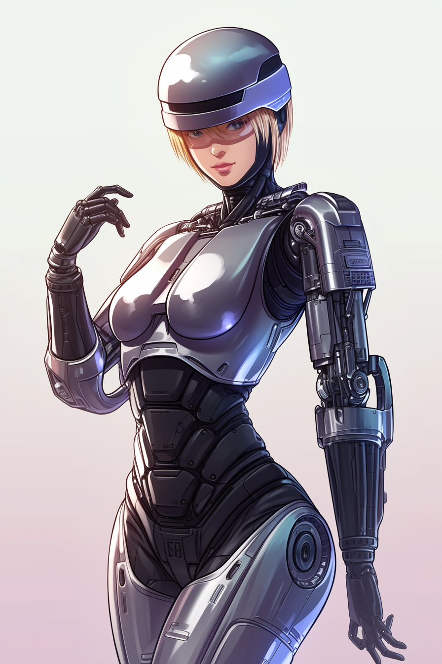 Female Robocop Pin-up 90s Anime