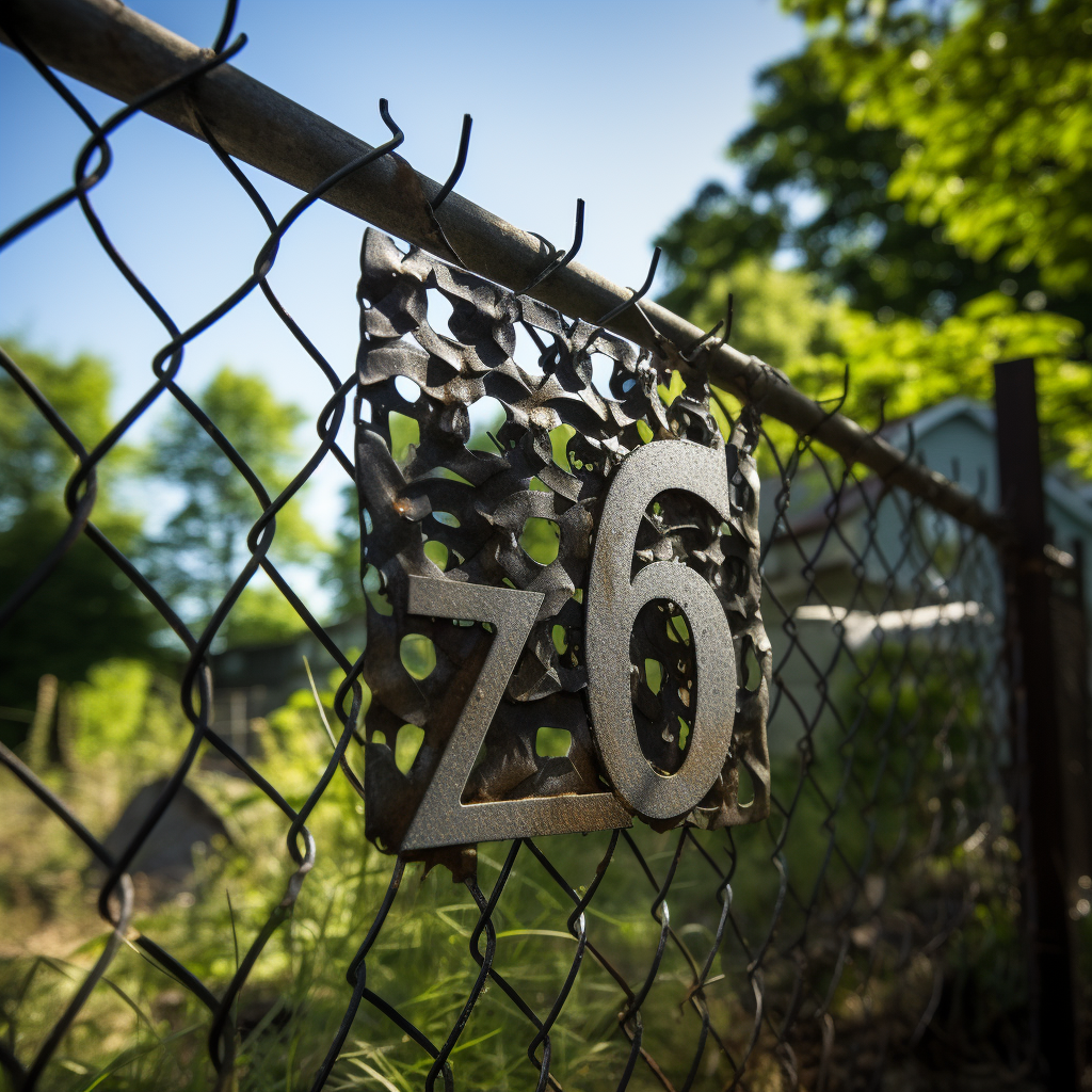 Numbers on Fence