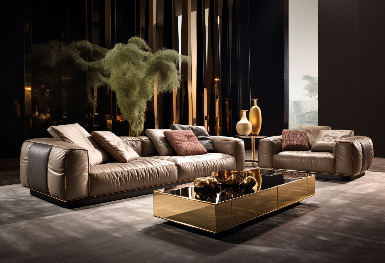 Fendi Casa luxury sofa and armchair