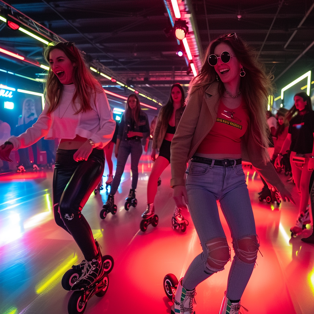 Fun roller disco with Ferrari Peroni