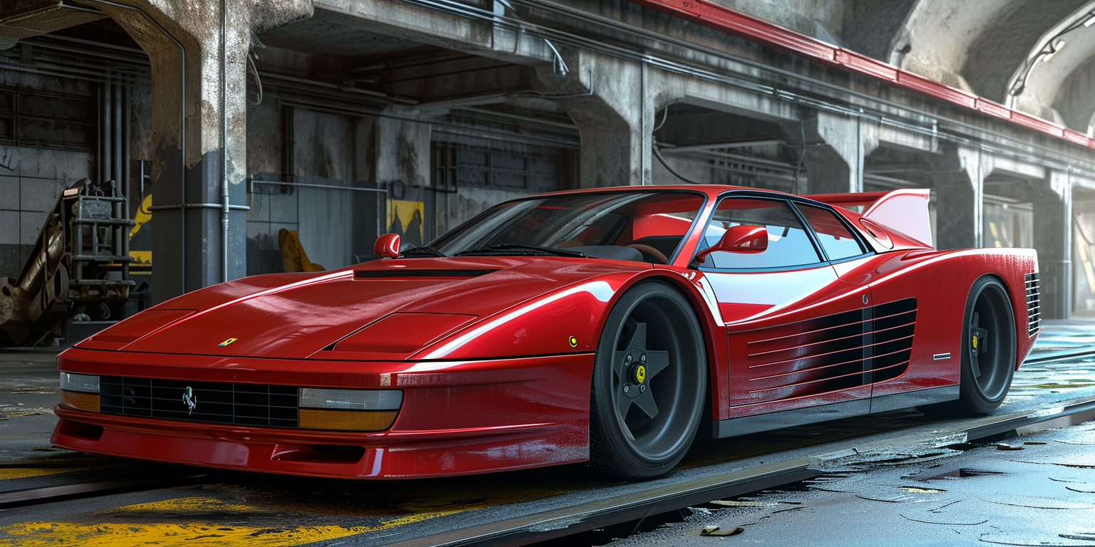 Futuristic Ferrari Testarossa Redesign