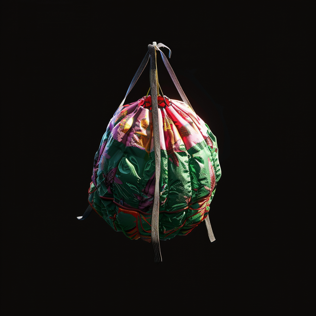 Parachute Backpack Floating in Space