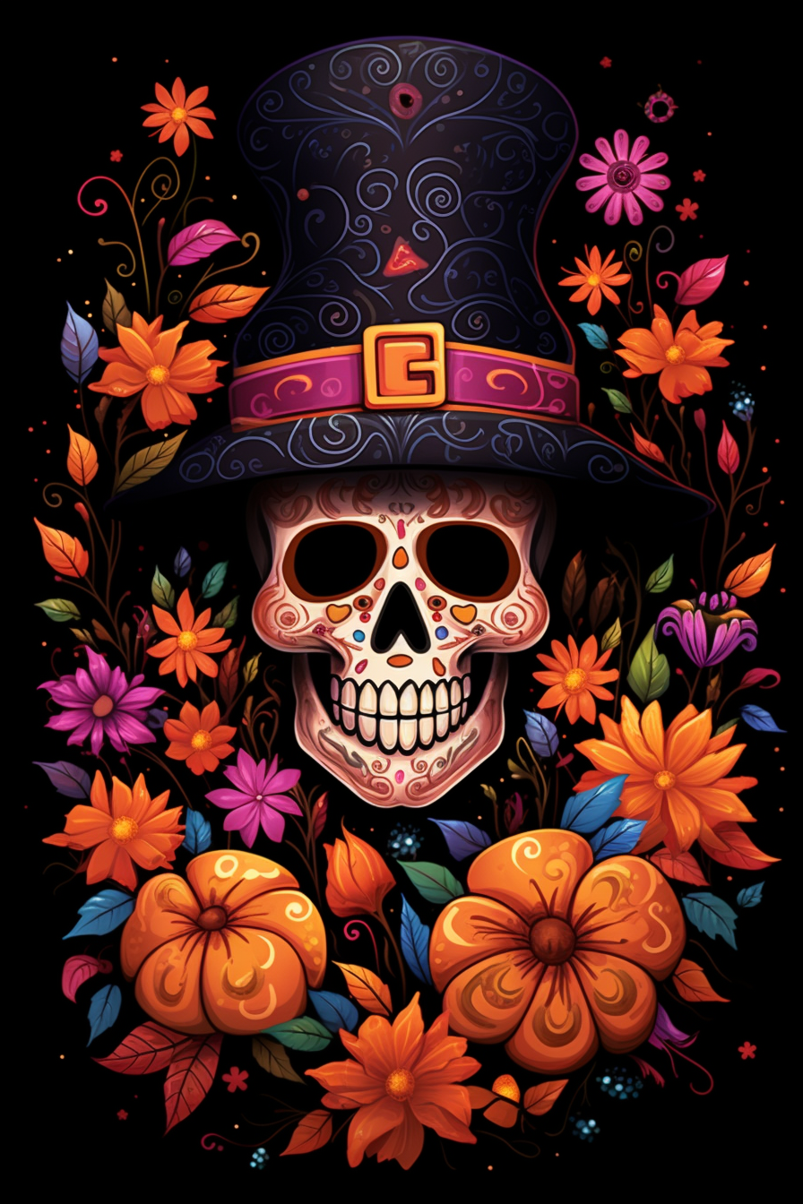 Colorful Jack-O-Lantern Illustration Sparkle Fest