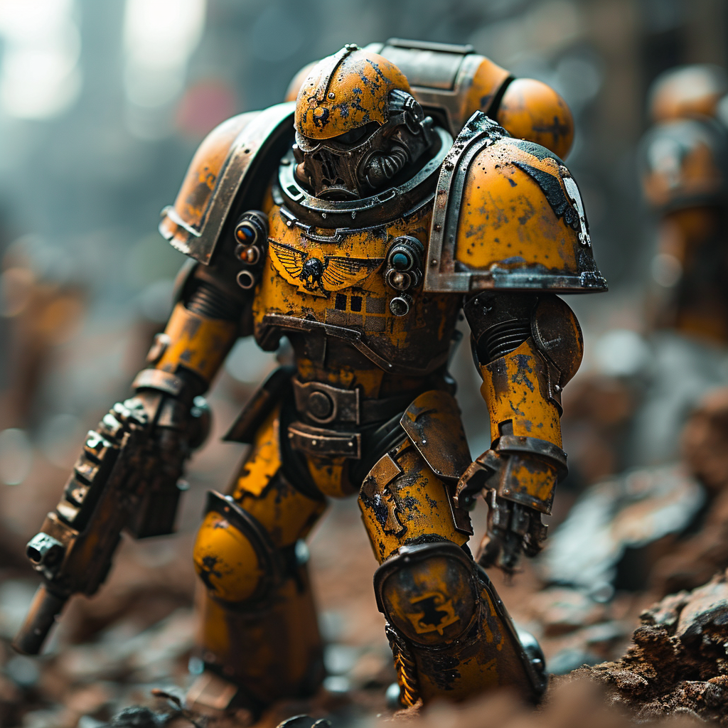 Festive New Year Space Marine and Orc Celebration