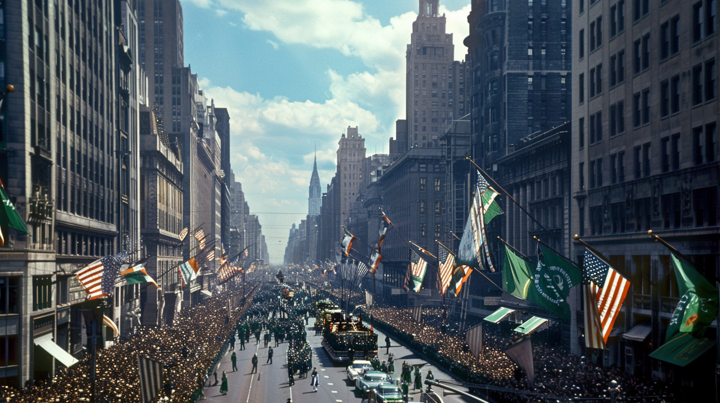 Festive St. Patrick's Day Parade Image