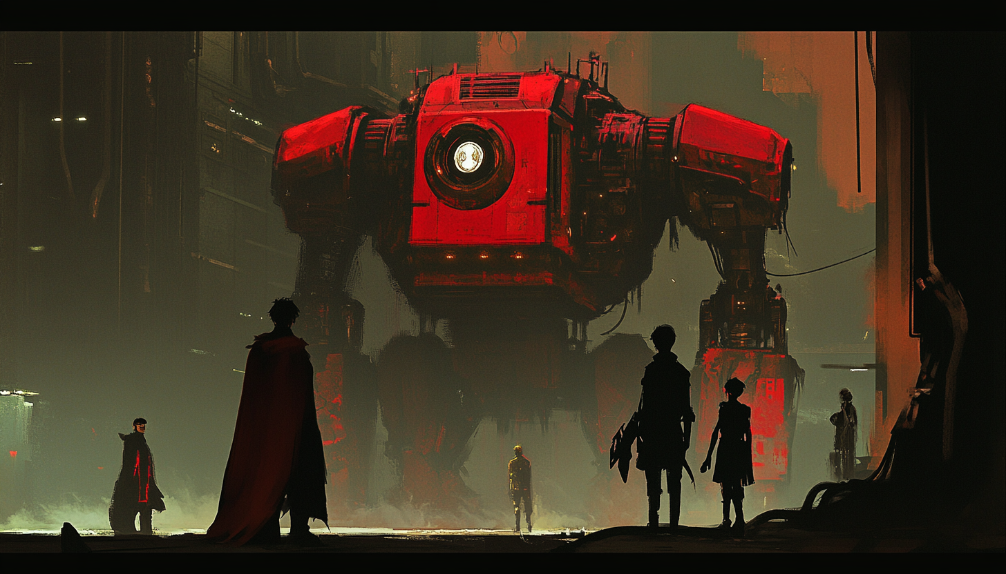 Feudal teenagers occult room mech art