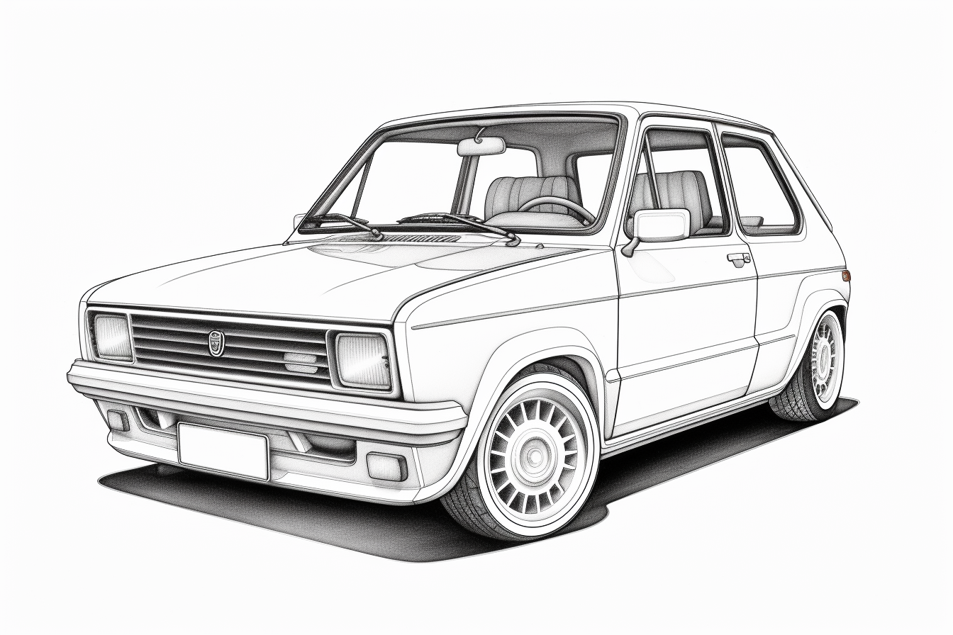 Fiat 126 P car coloring page