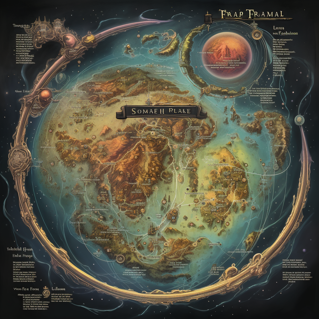 Fictional planet map