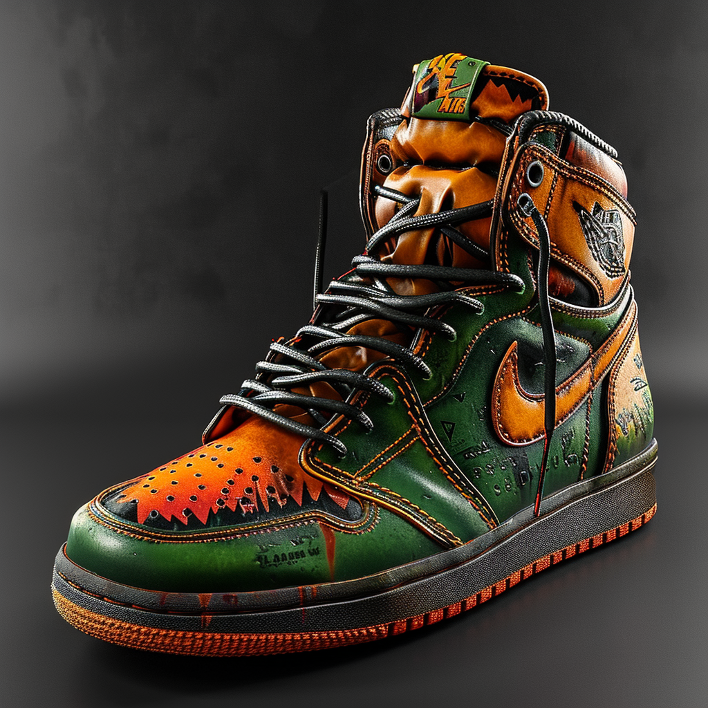 Stylish and Creepy Fiend Bray Wyatt Inspired Jordan 1 Shoe