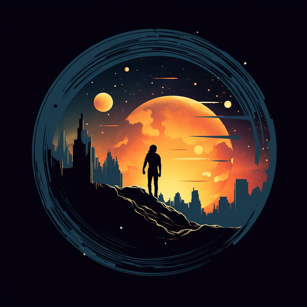 Trendy Film Universe Star Silhouette Artwork