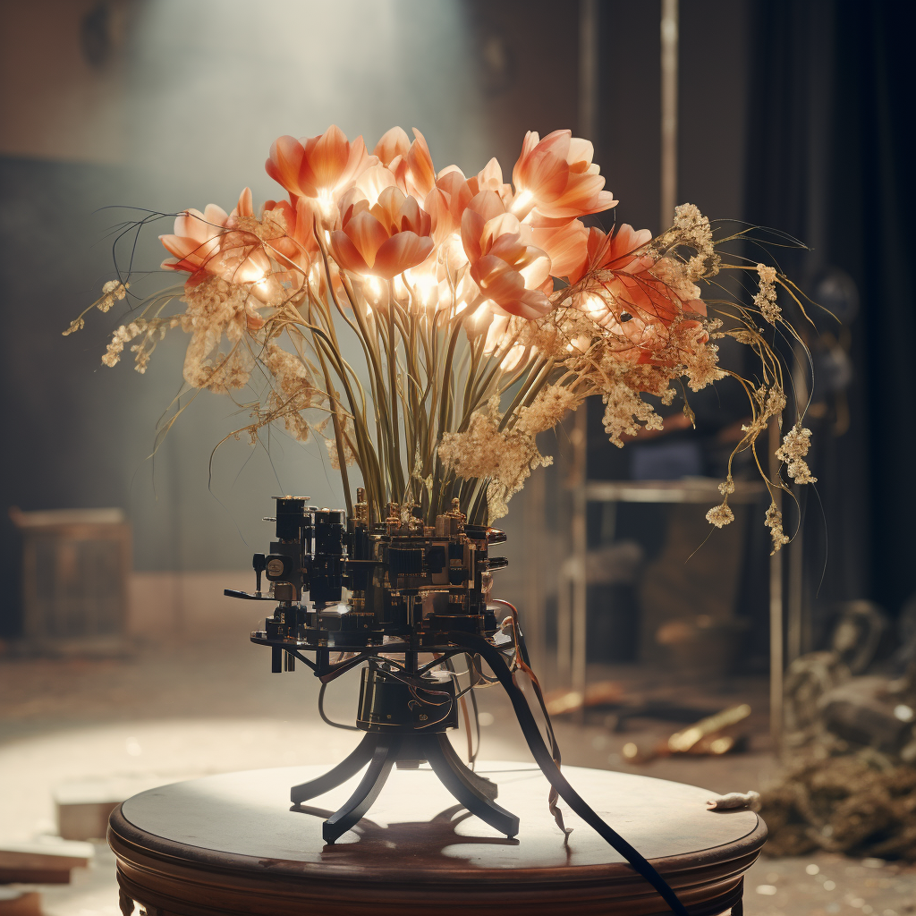 Flower-like Film Shoot Lights in Vase