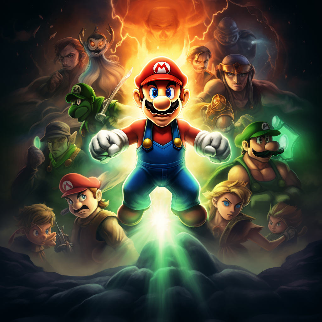 Mario and Luigi defeating evil together