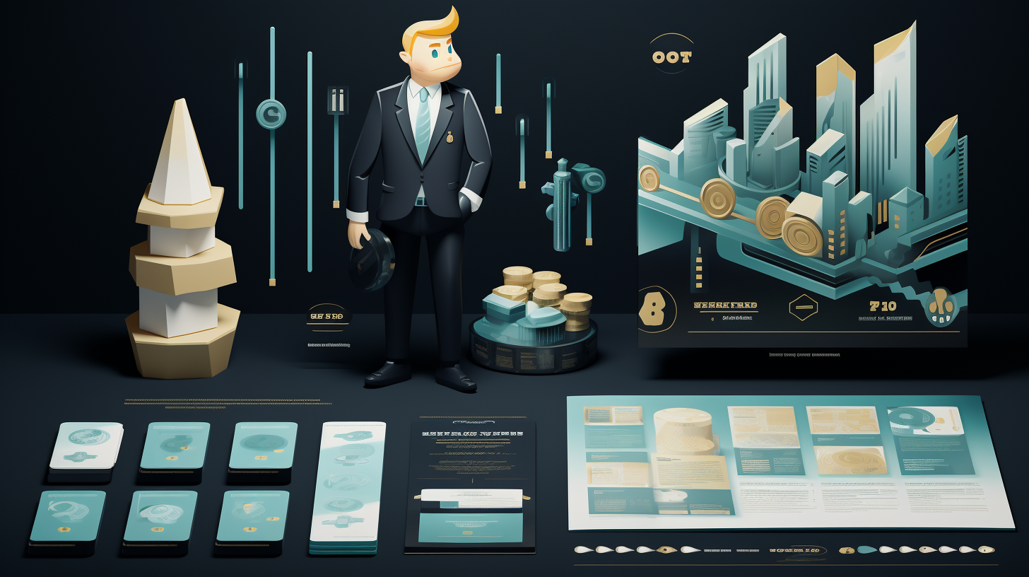 Stylish finance-themed merchandise design