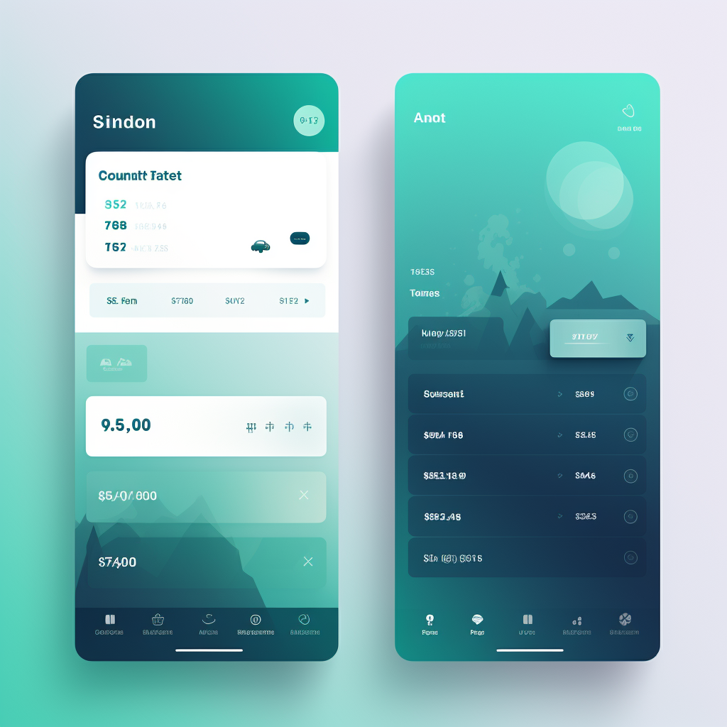 mobile app main screen design