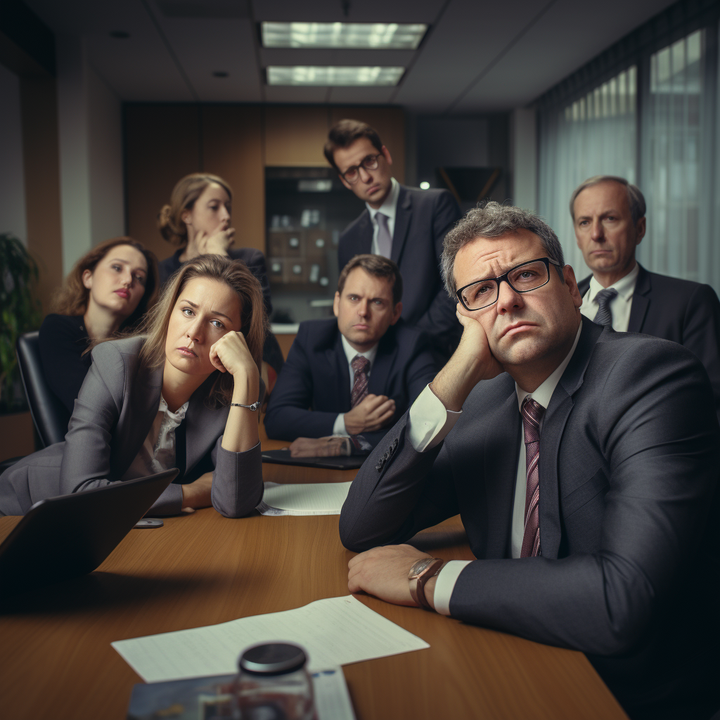 Professional financial advisers in their office