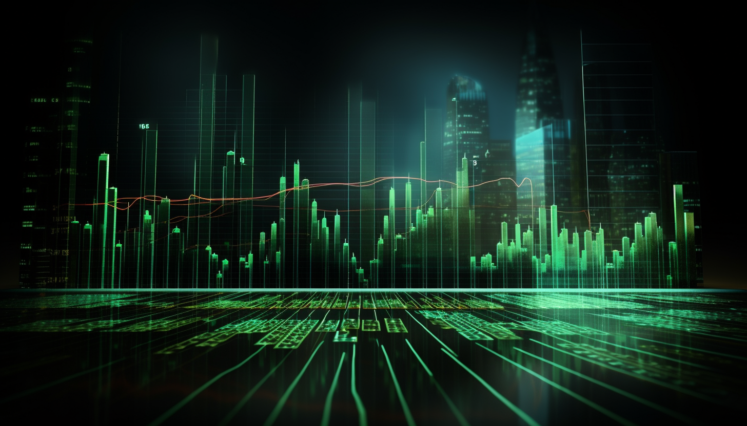 Radiant and Glow Financial Charts Background