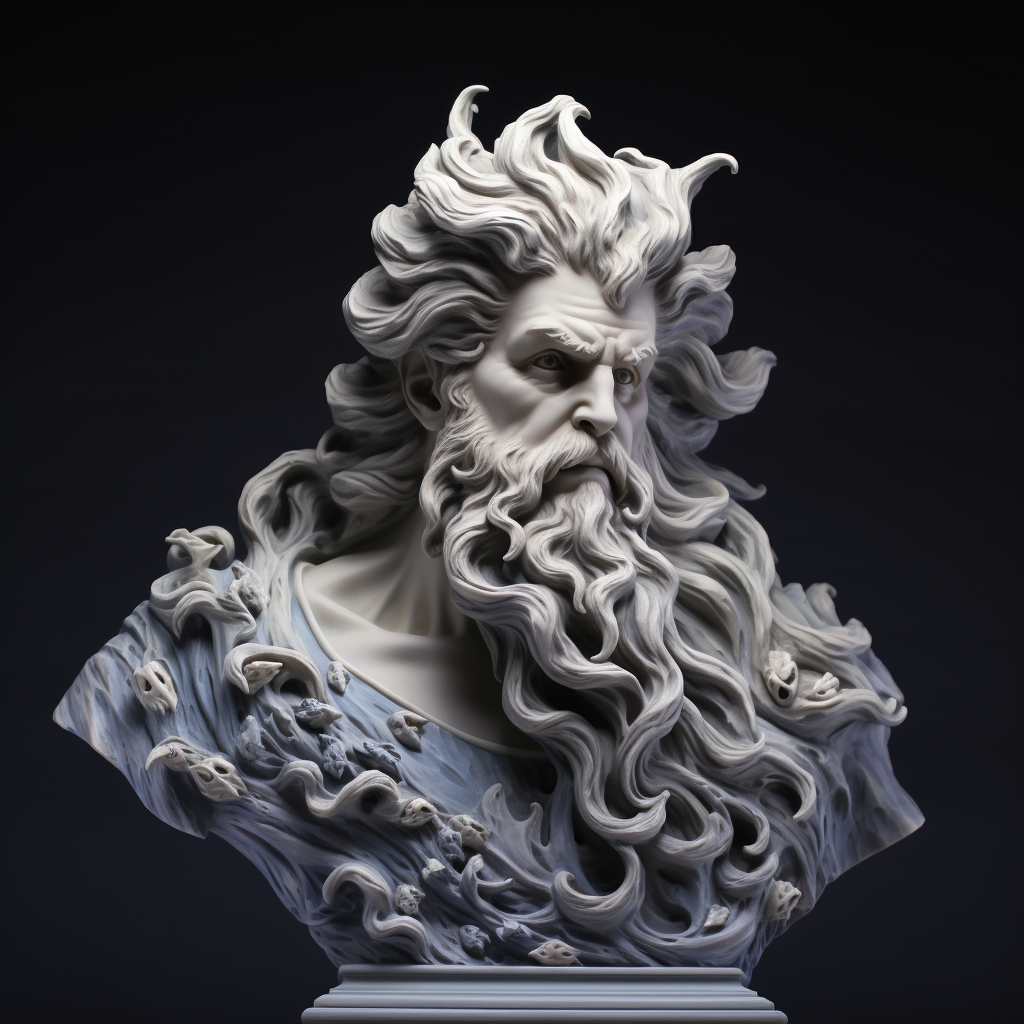 Artwork of Neptune in baroque style