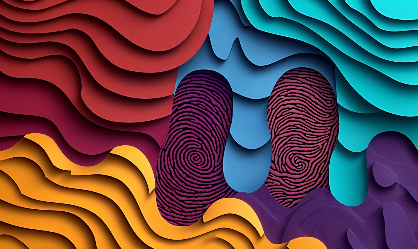 Personal branding identity fingerprint concept