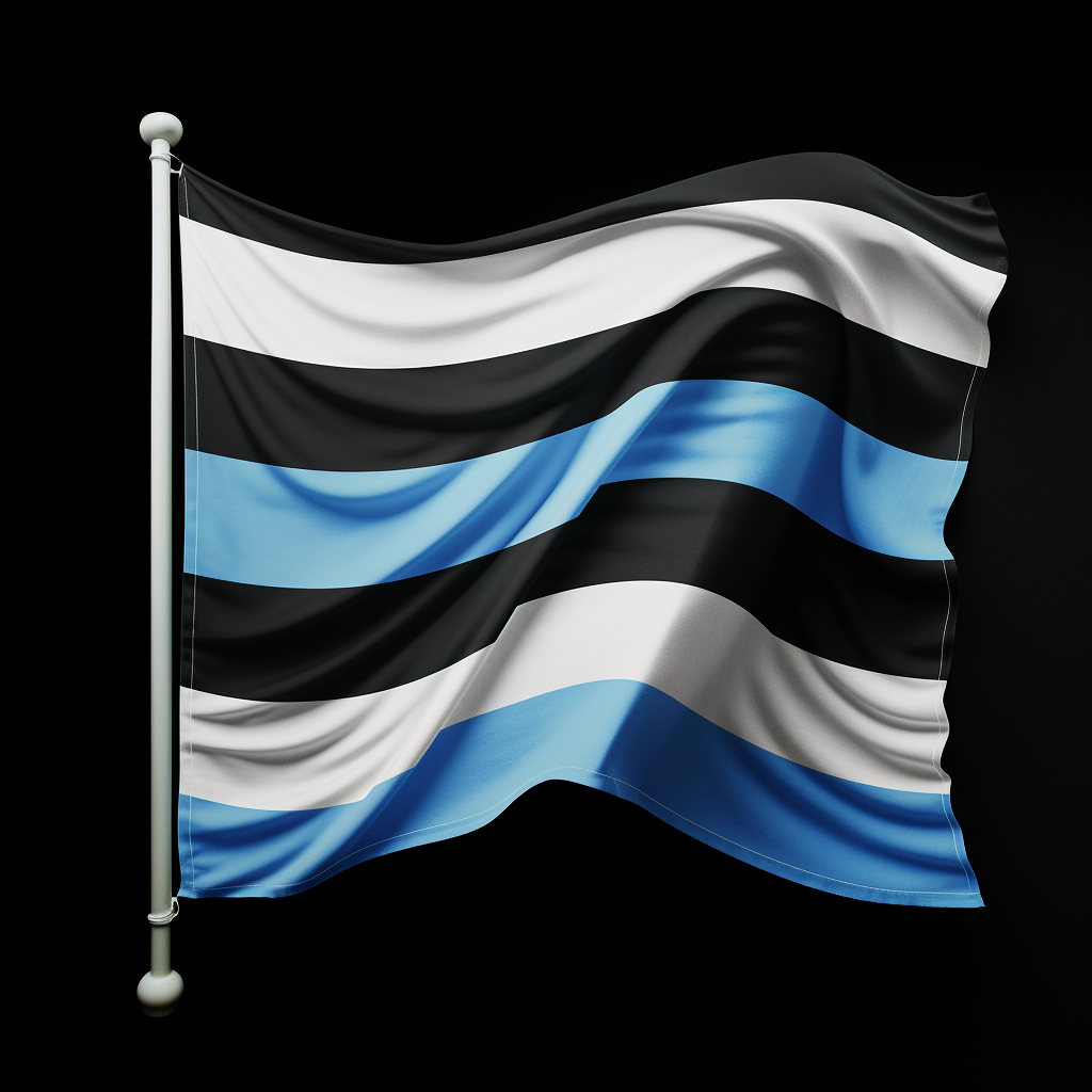 Finnish flag on black background