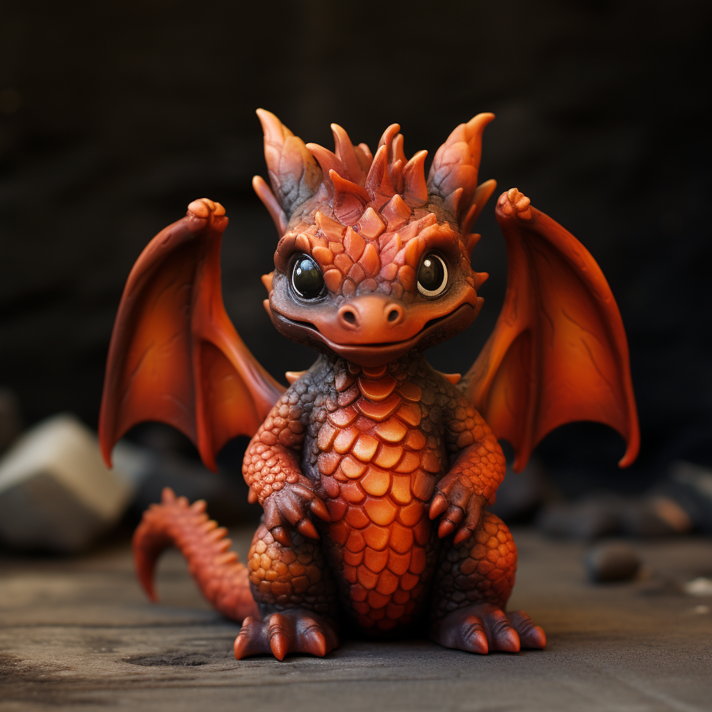 Small fire dragon without wings