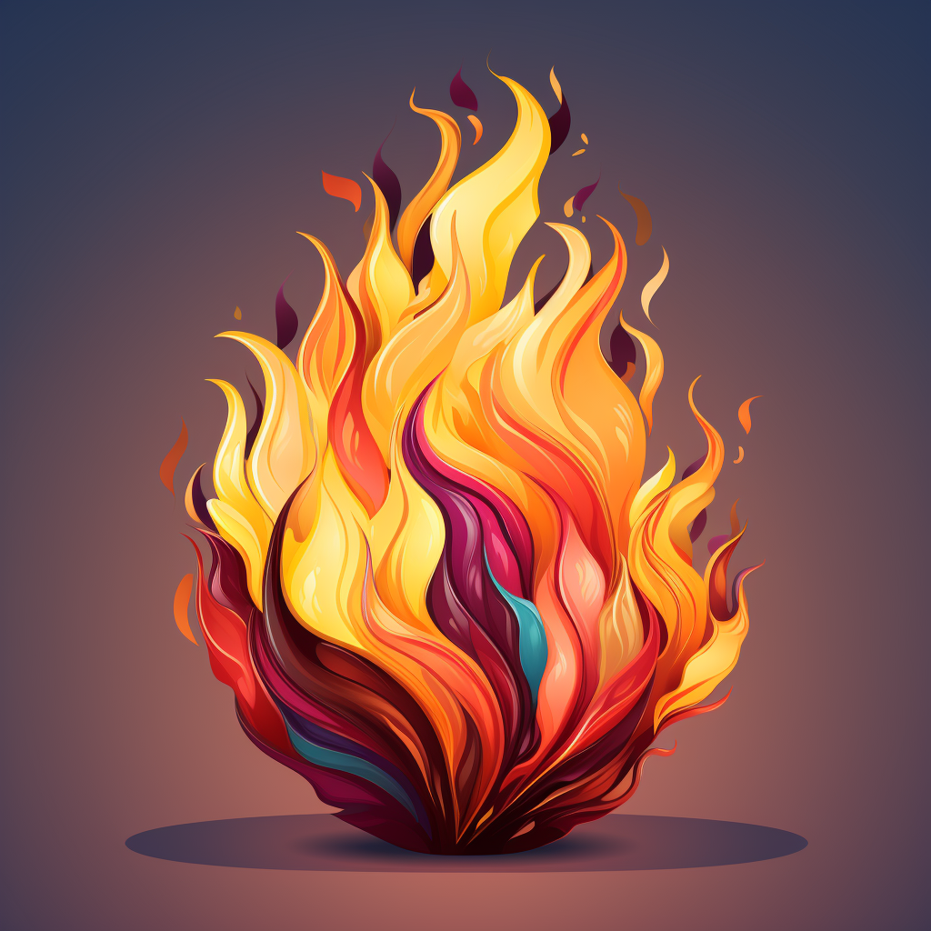 Flat fire icon