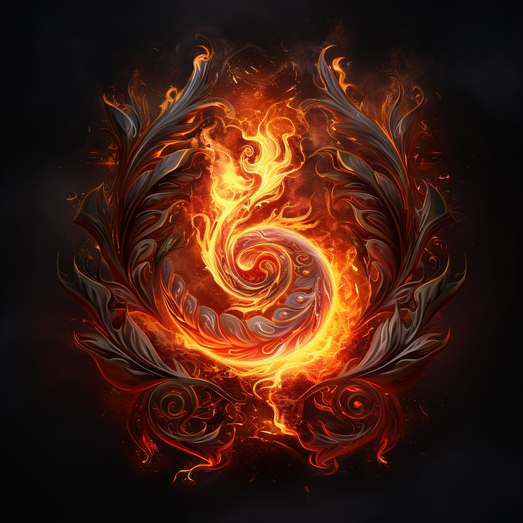 Fire symbol representing elemental power