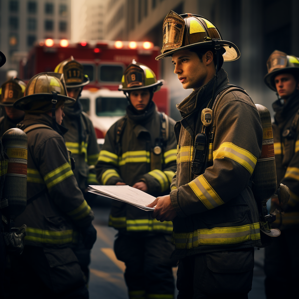 Firefighter team training in San Francisco