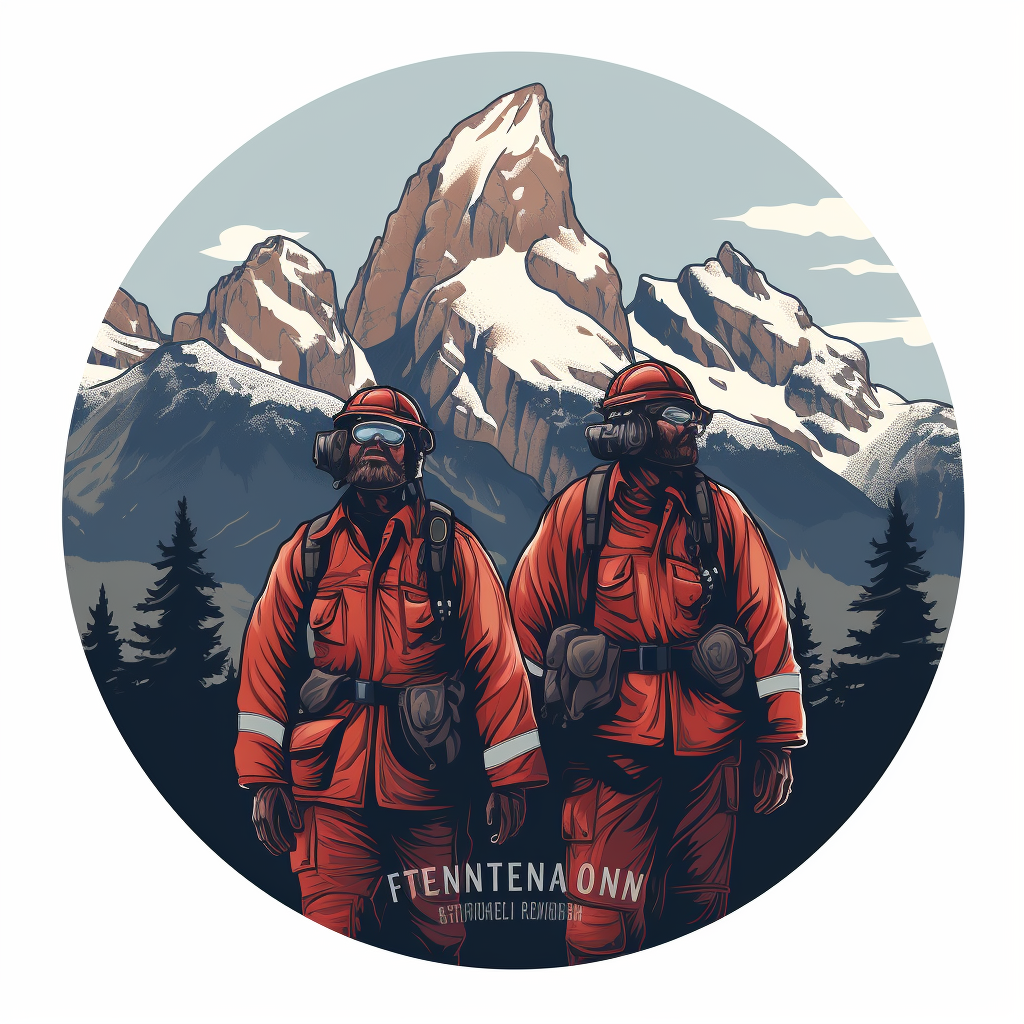 Two fire fighters in Grand Teton National Park